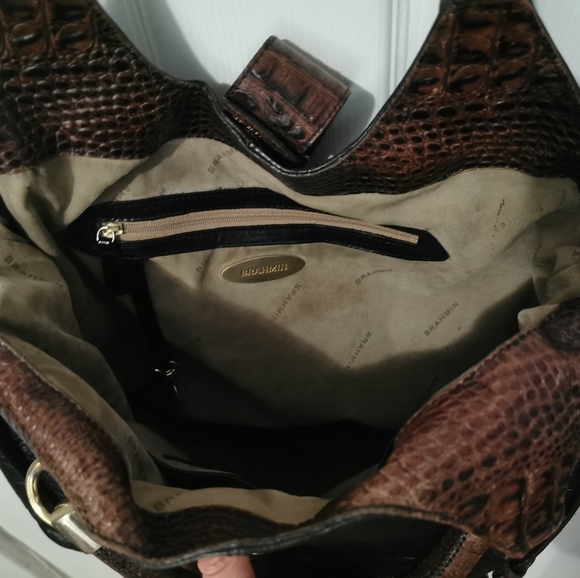 Vintage Brahmin black & brown leather purse, great condition - Picture 7 of 9